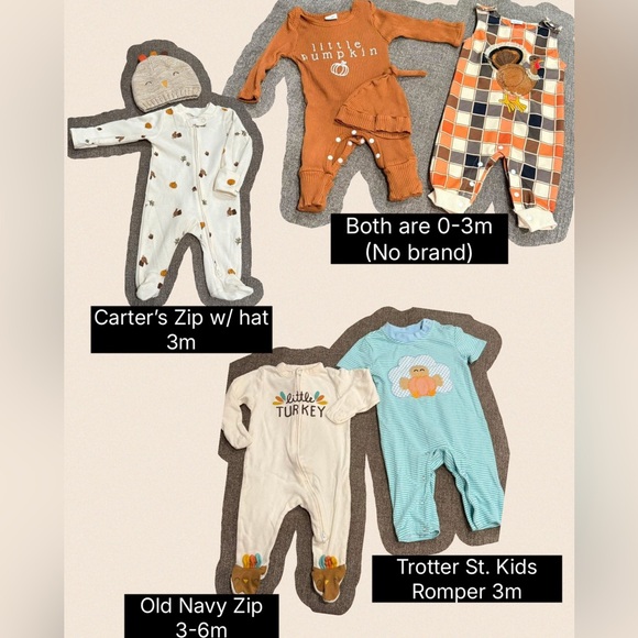 Misc. Other - Fall/Thanksgiving Infant Bundle 0-3, 3, & 3-6m